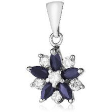 燃情之焰 925银镀白金天然蓝宝石吊坠 lbsdz005 的艺术与魅力